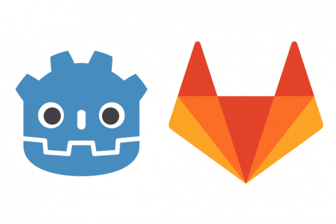 Godot and GitLab logos